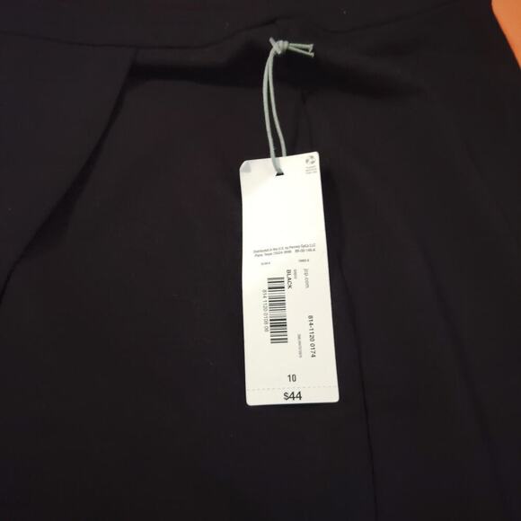 Liz Claiborne Black Pleated Skirt Women’s Size 10 Zipper Back Career Skirt NWT - Picture 7 of 12